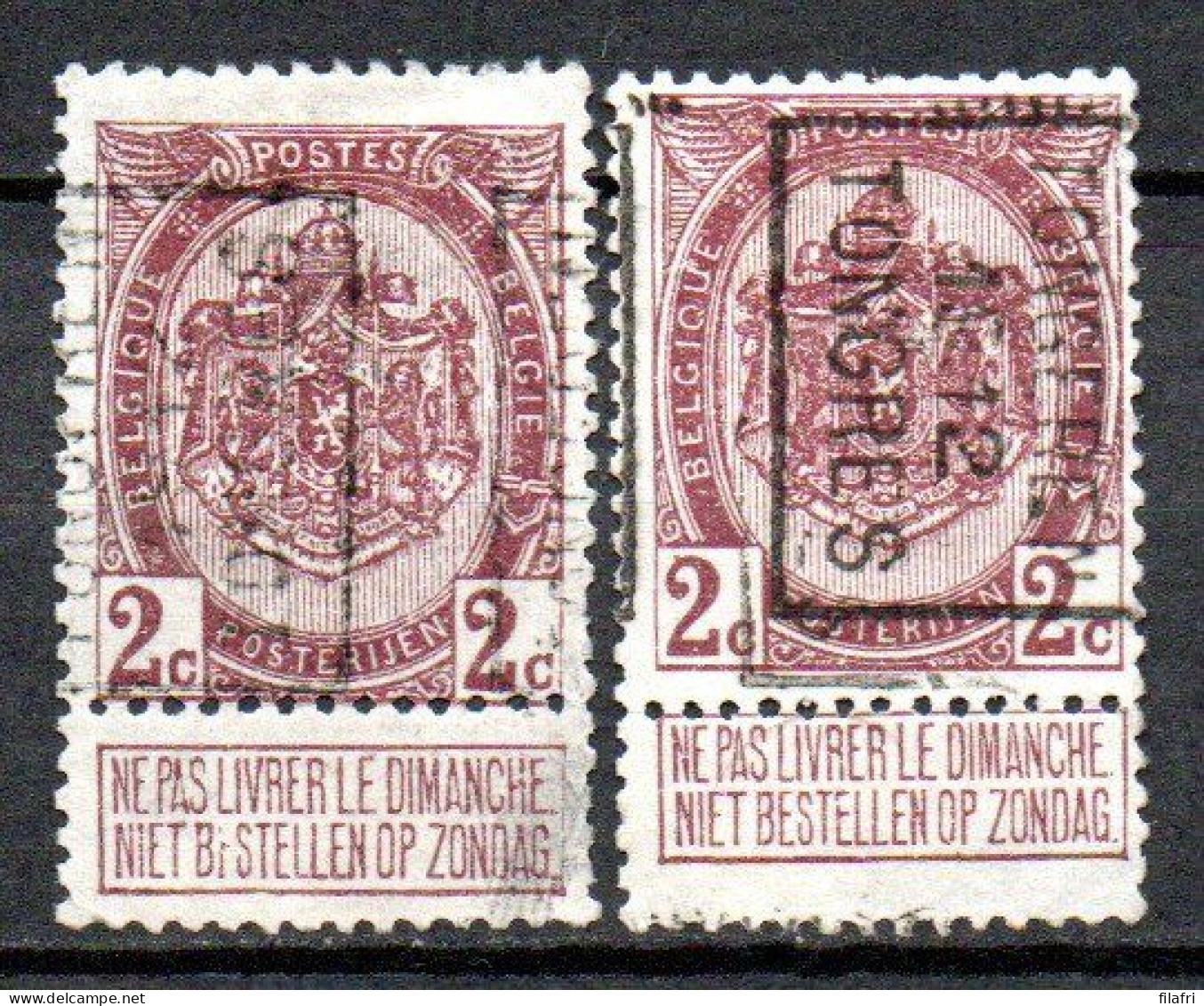 1968 Voorafstempeling Op Nr 82 - TONGEREN 1912 TONGRES - Positie A & B - Rollenmarken 1910-19