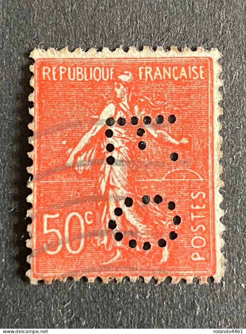 FRANCE F N° 199 Semeuse F.O 77 Indice 6 Perforé Perforés Perfins Perfin Superbe - Sonstige & Ohne Zuordnung