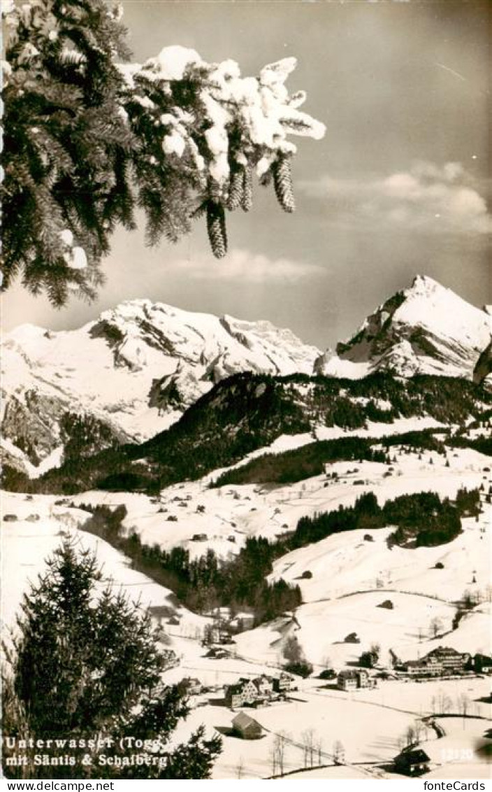 13955576 Unterwasser__Toggenburg_SG Winterpanorama Mit Saentis Und Schafberg App - Andere & Zonder Classificatie