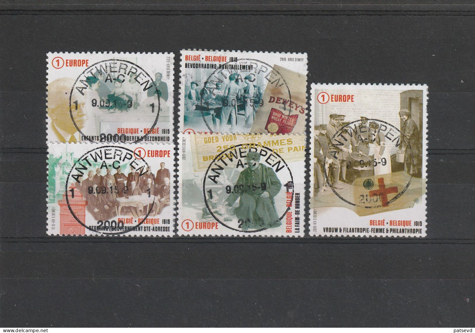 4492/4496 La Grand Guerre/De Grote Oorlog Oblit/gestp Centrale - Used Stamps