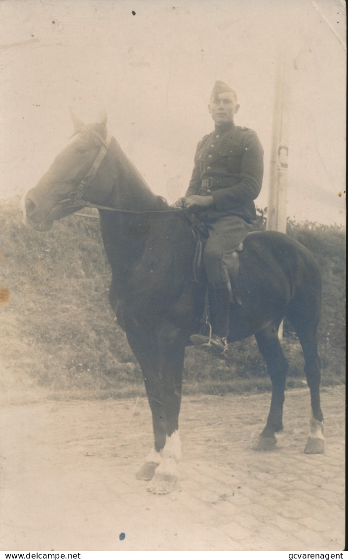 FOTOKAART SOLDAAT TE PAARD - Autres & Non Classés