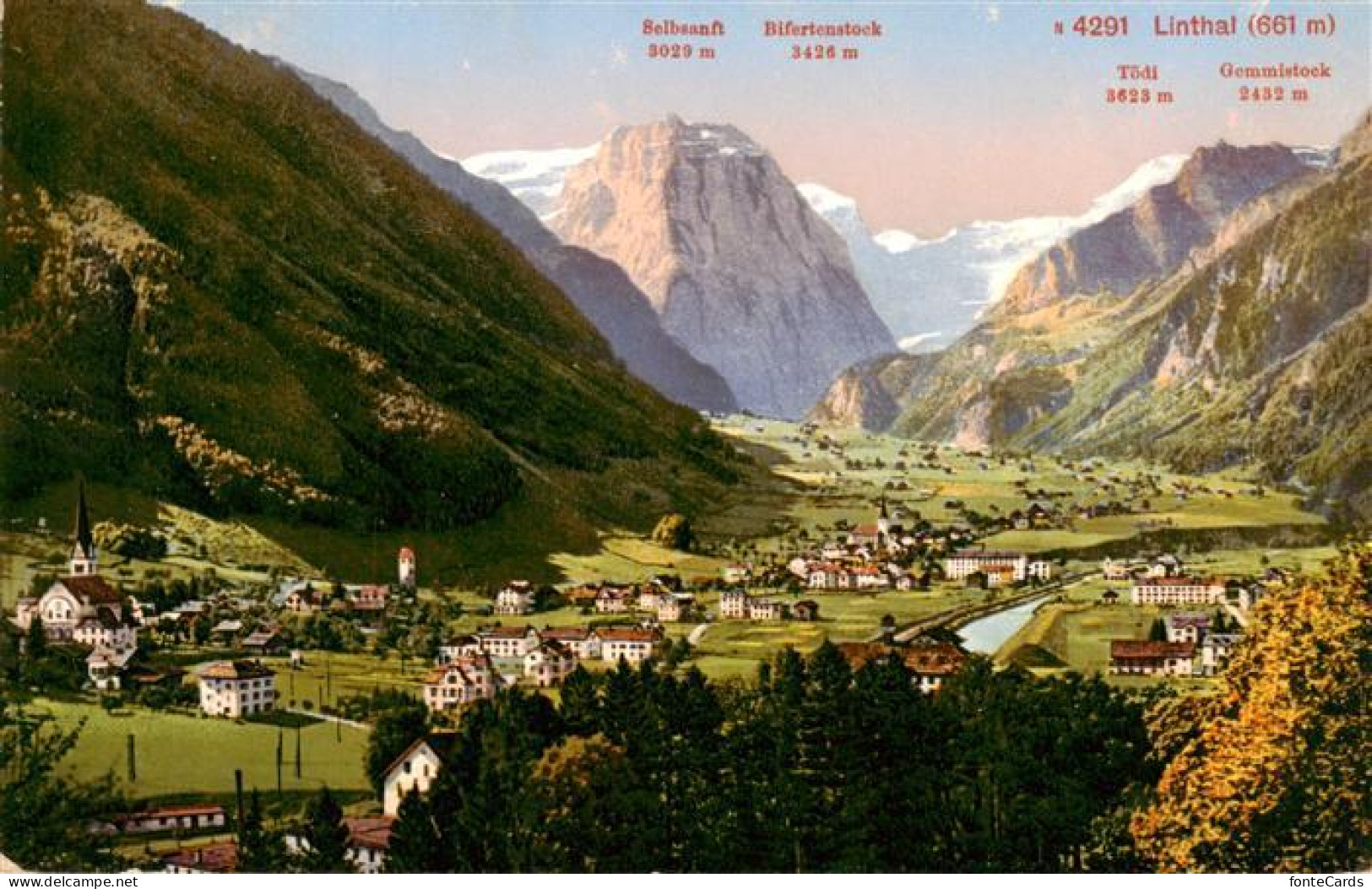 13955533 Linthal__GL Panorama Alpen - Sonstige & Ohne Zuordnung