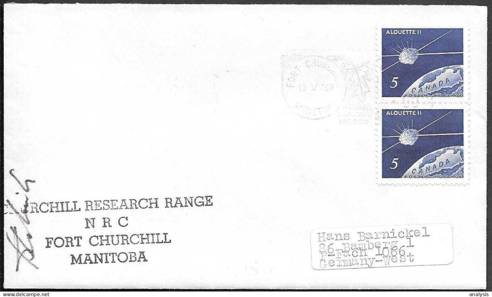 Space Cover 1969. "Apollo 10" Launch. Canada Fort Churchill Tracking - United States