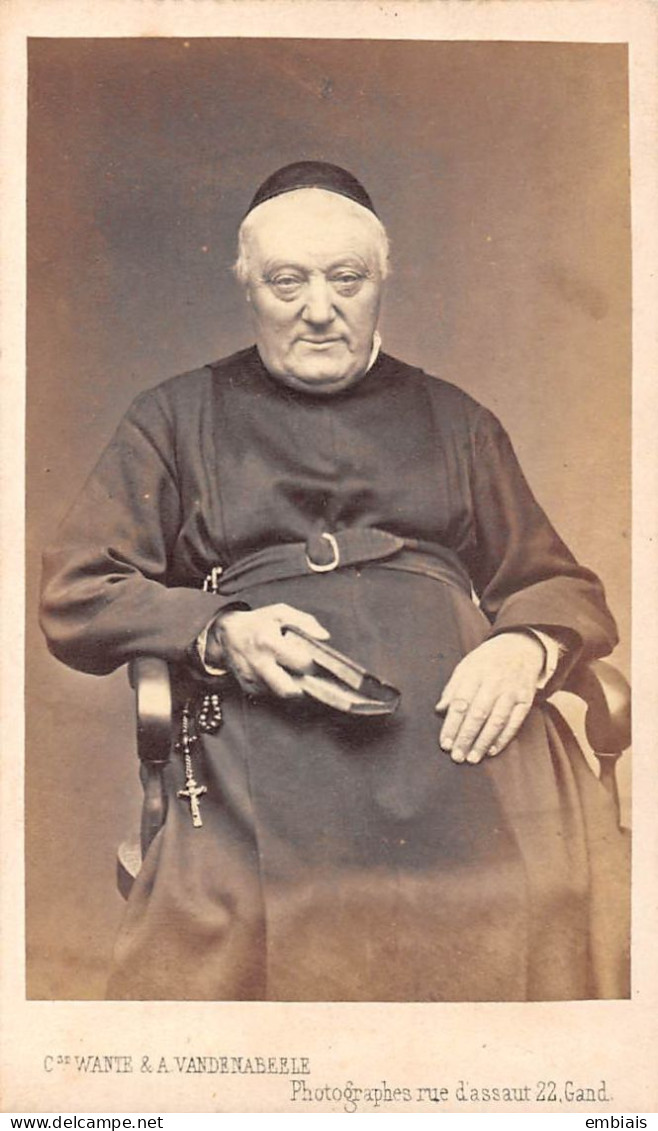 GAND - Photo CDV Homme Religieux, Prélat, Père  Photographe Cst. WANTE & AVANDENABELE, Gand - Old (before 1900)