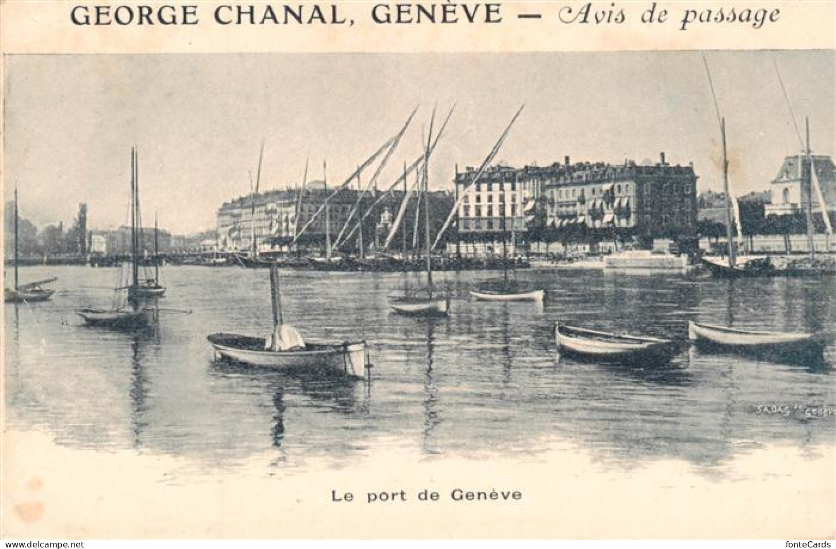 13955514 GENEVE_Genf_GE Le Port George Chanal Avis De Passage - Altri & Non Classificati