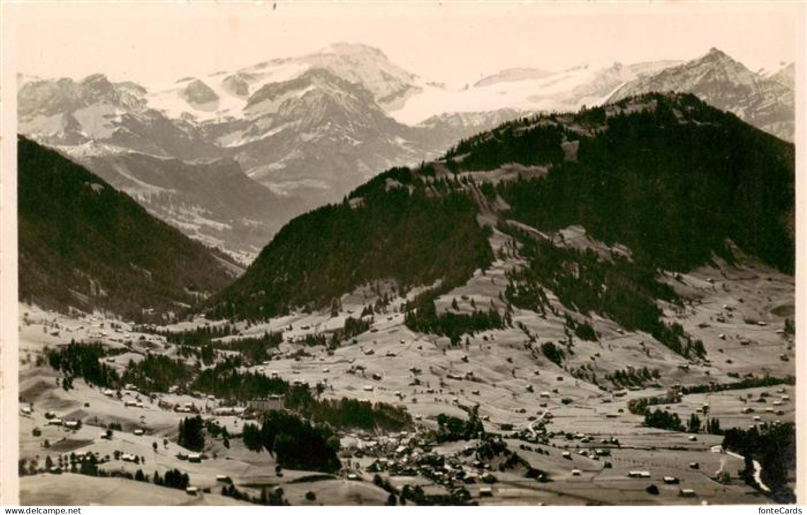 13955506 Gstaad_Saanen_BE Panorama Berner Oberland Blick Gegen Wildhorn - Andere & Zonder Classificatie