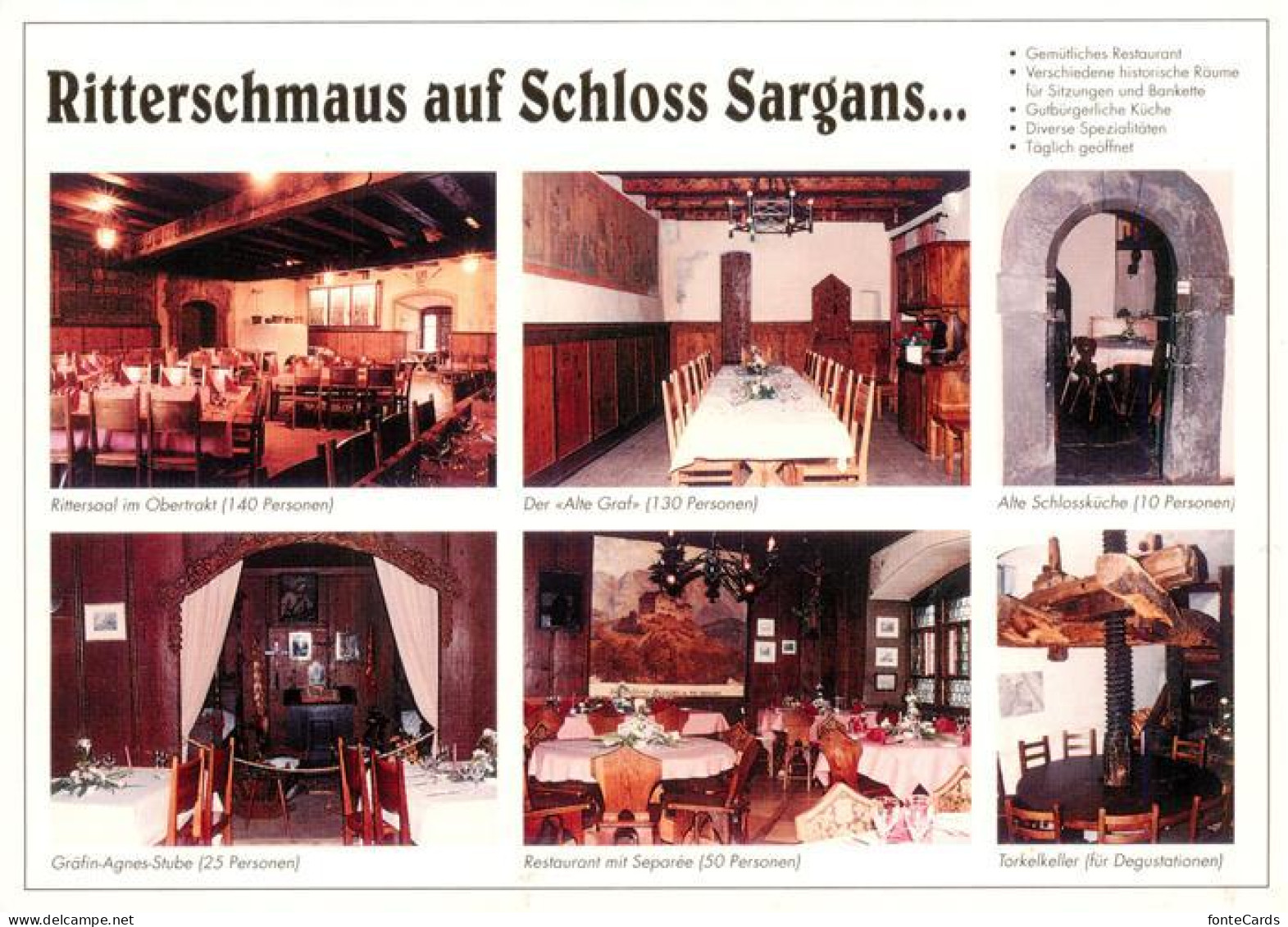 13954363 Sargans_SG Ritterschmaus Auf Schloss Sargans Restaurant - Andere & Zonder Classificatie