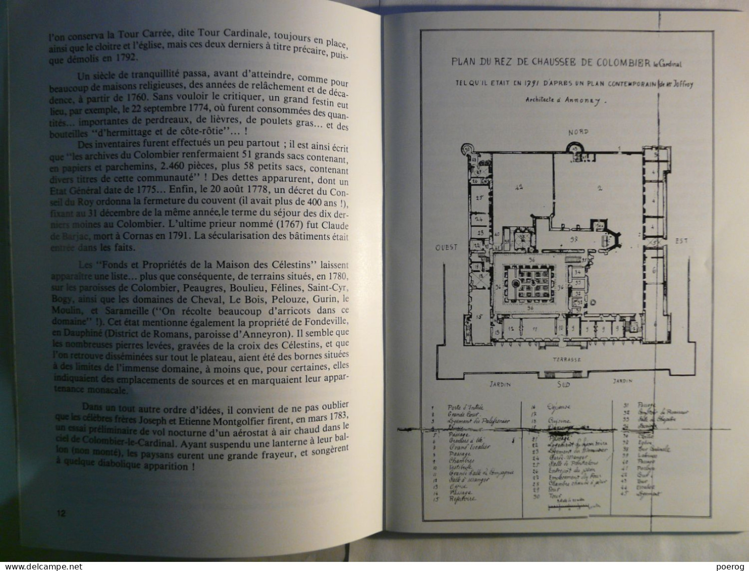 COLOMBIER LE CARDINAL ET LE CHATEAU DES CELESTINS - MICHEL FAURE - 1987 - ANNONAY - ARDECHE -  Monographie - Rhône-Alpes