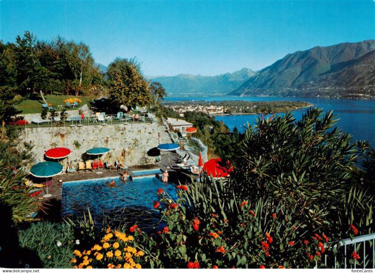 13953720 Ascona_Lago_Maggiore_TI Hotel Casa Berno Swimming Pool - Autres & Non Classés