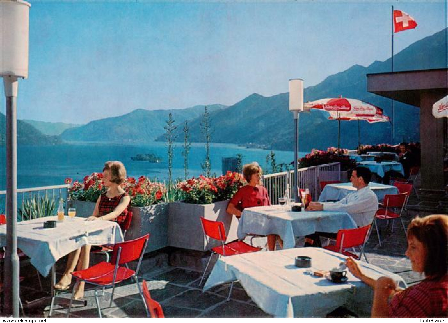 13953719 Ascona_Lago_Maggiore_TI Hotel Casa Berno Restaurant Terrasse - Autres & Non Classés