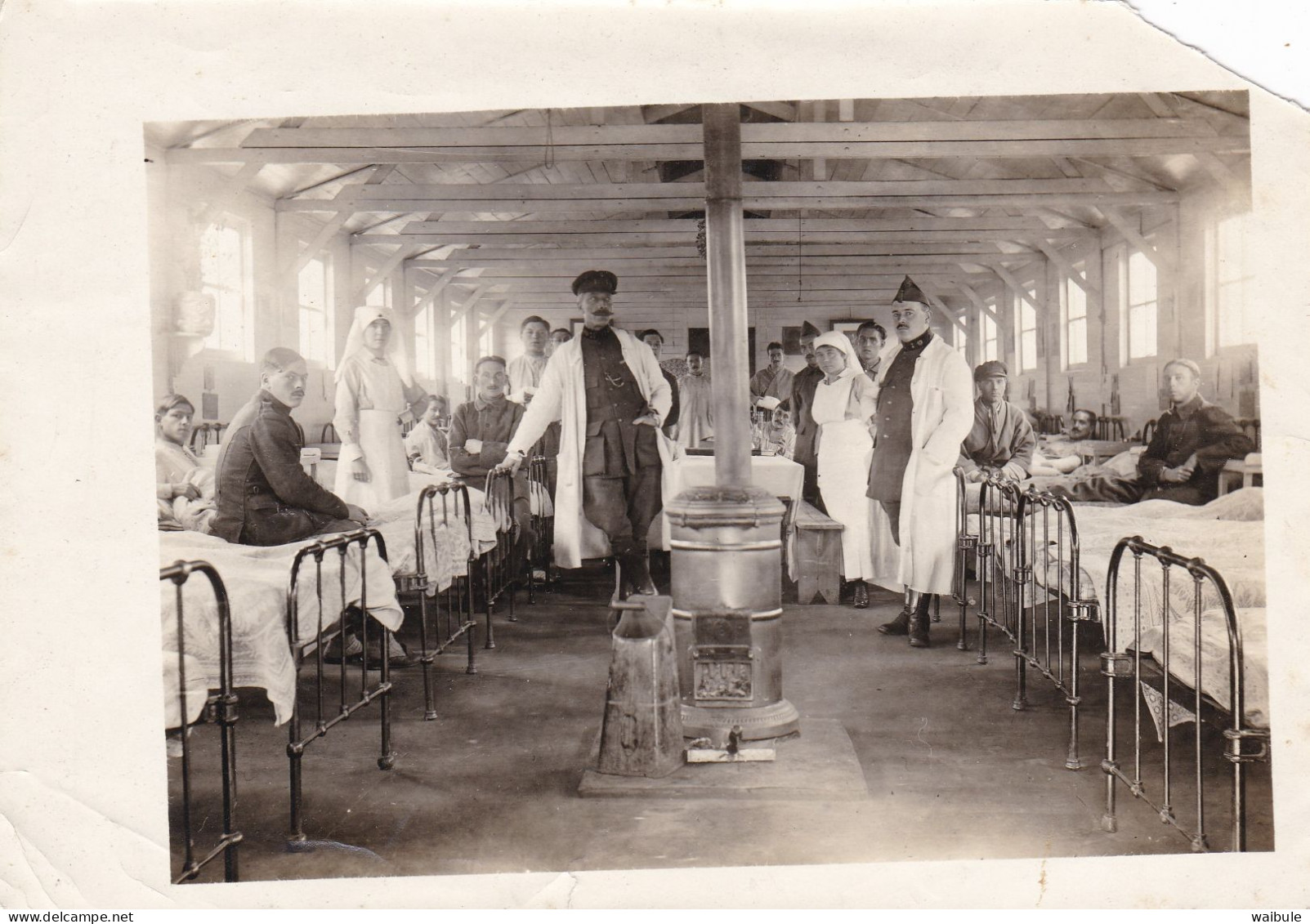 Soldat Militaire Armée Belge Infirmerie Hôpital Photo 18 X 12.5 - Guerra, Militares