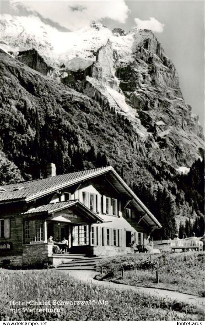 13952263 Meiringen_BE Hotel Chalet Schwarzwald Alp Mit Wetterhorn - Andere & Zonder Classificatie