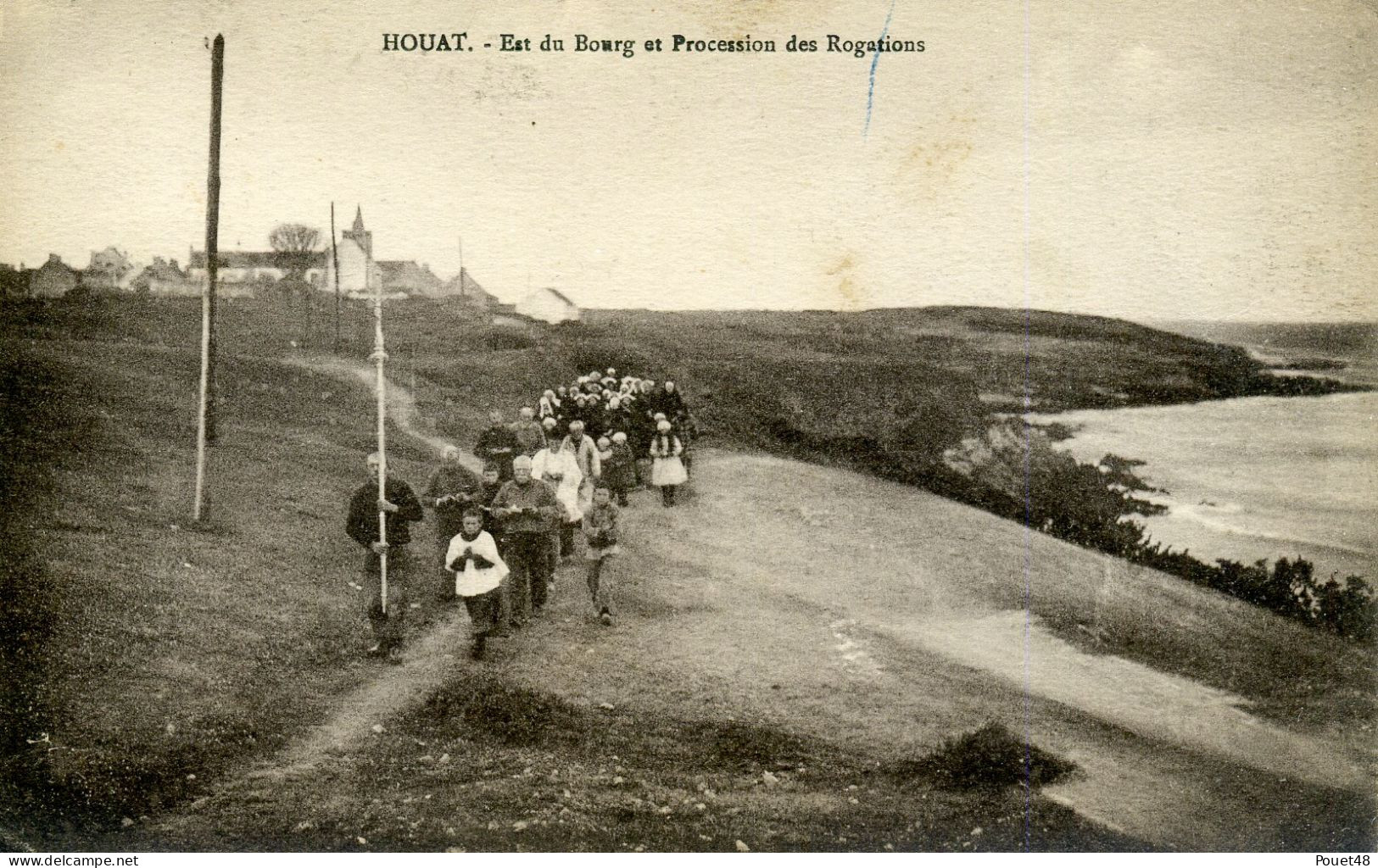 56 - ILE DE HOUAT - Est Du Bourg Et Procession Des Rogations - Altri & Non Classificati