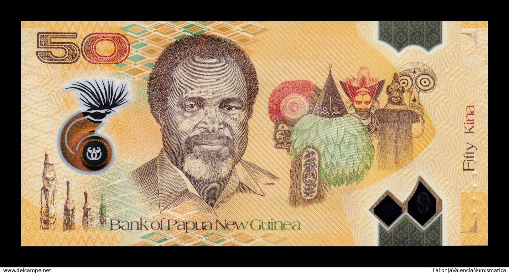 Papua New Guinea 50 Kina Commemorative Pick 57 Polymer Sc Unc - Papua New Guinea