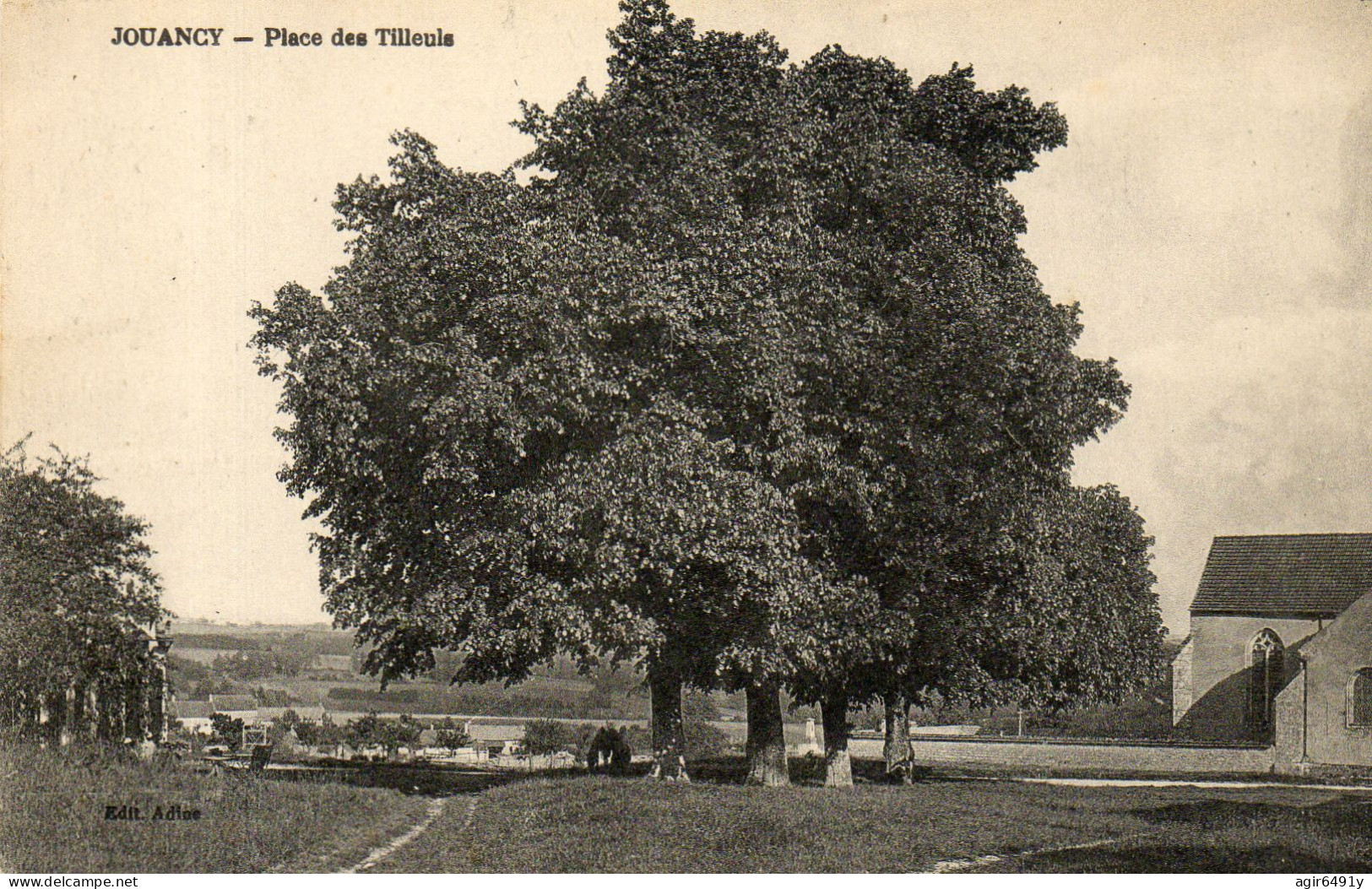 - JOUANCY Près Noyers (89) -  La Place Des Tilleuls  -27048- - Andere & Zonder Classificatie