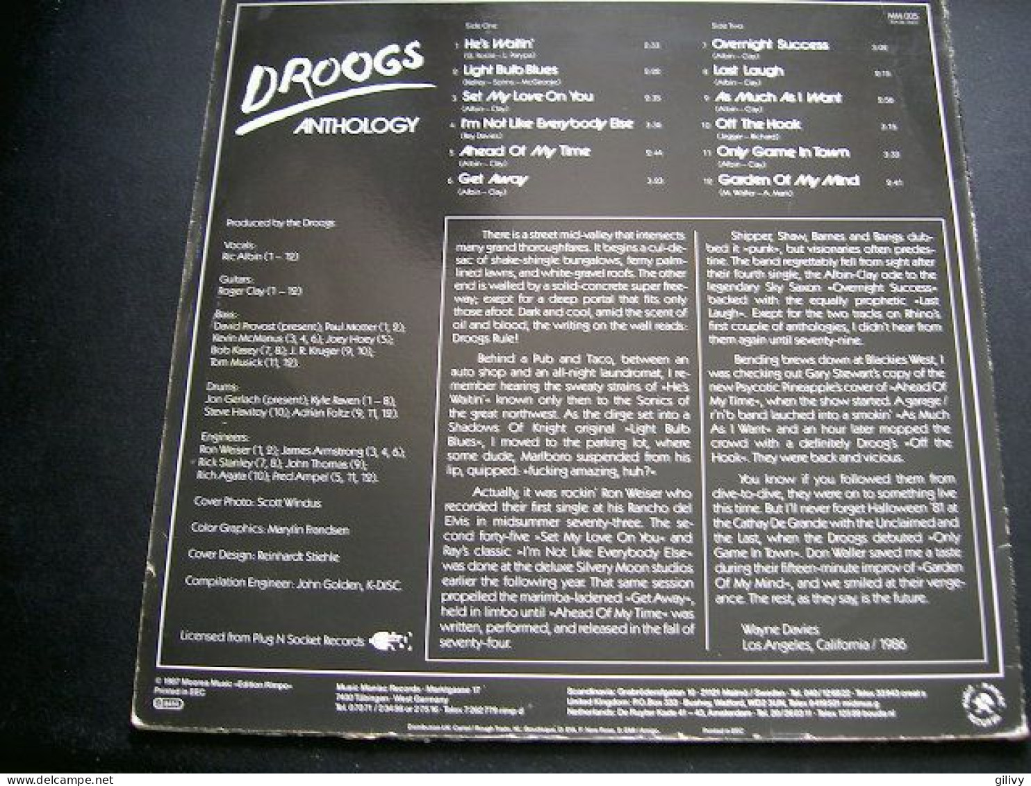 DROOGS : " Anthologie " - Rock