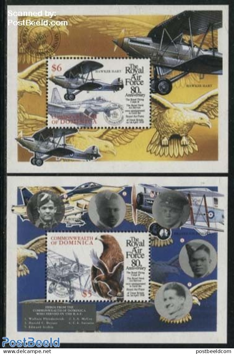 Dominica 1998 Royal Air Force 2 S/s, Mint NH, Transport - Aircraft & Aviation - Flugzeuge