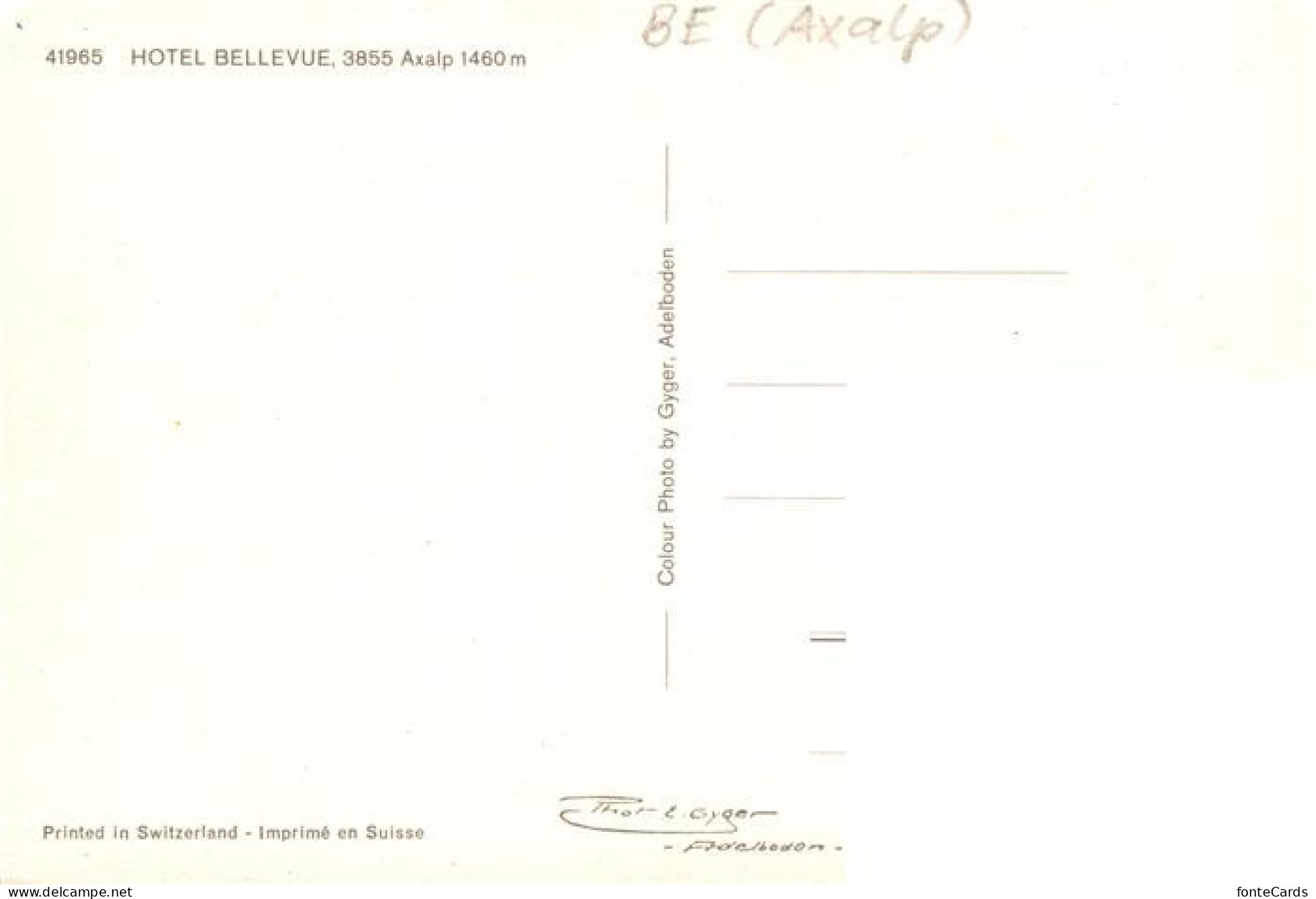13926615 Axalp_BE Hotel Bellevue - Andere & Zonder Classificatie