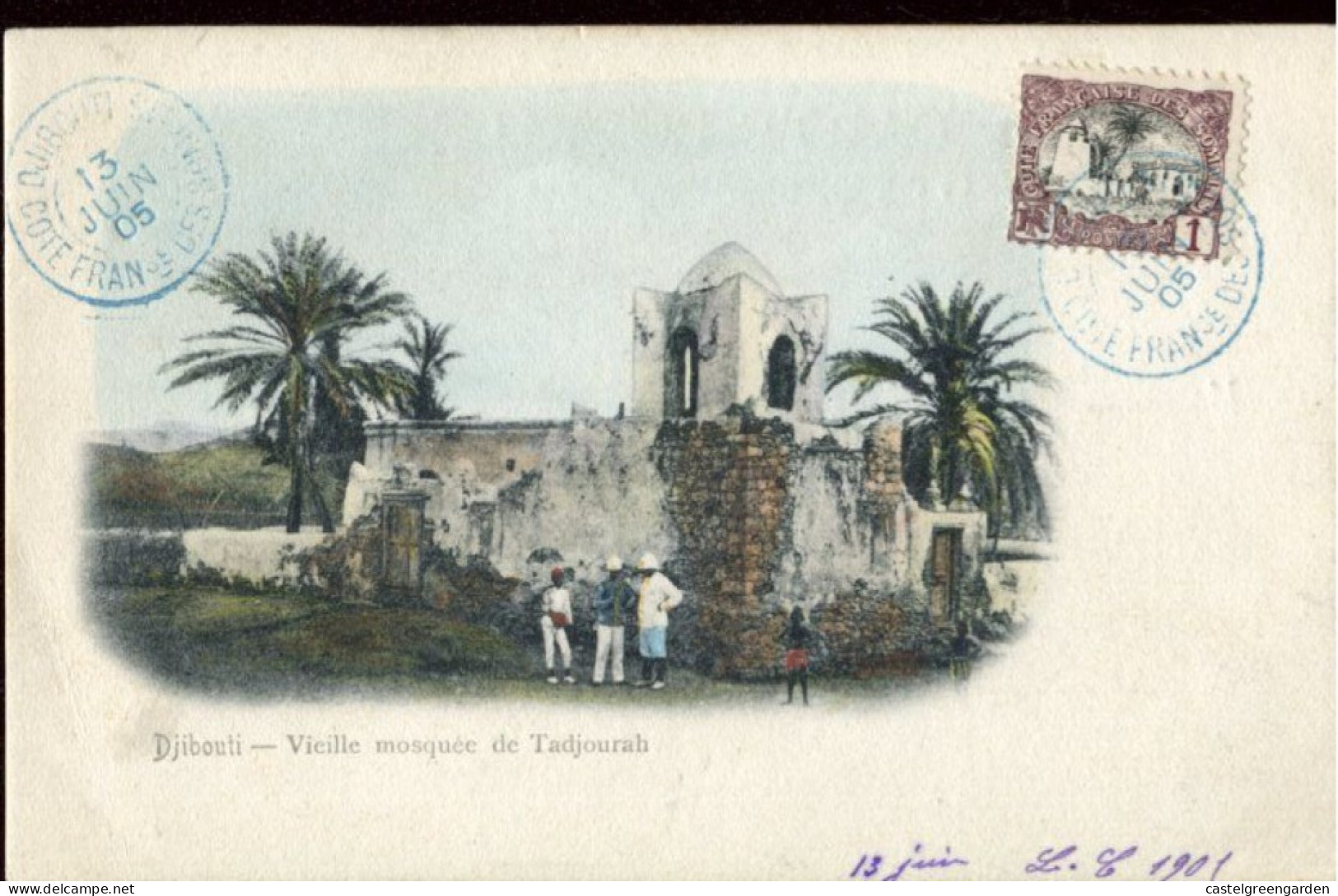 X0536 Cote Francaise Des Somalis,maximum 13.6.1905, Djibouti Vieille Mosque De Tadjourah (yv.53) - Storia Postale