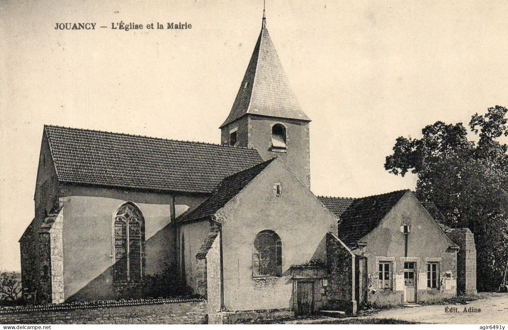 - JOUANCY Près Noyers (89) -  L'Eglise Et La Mairie  -27049- - Other & Unclassified