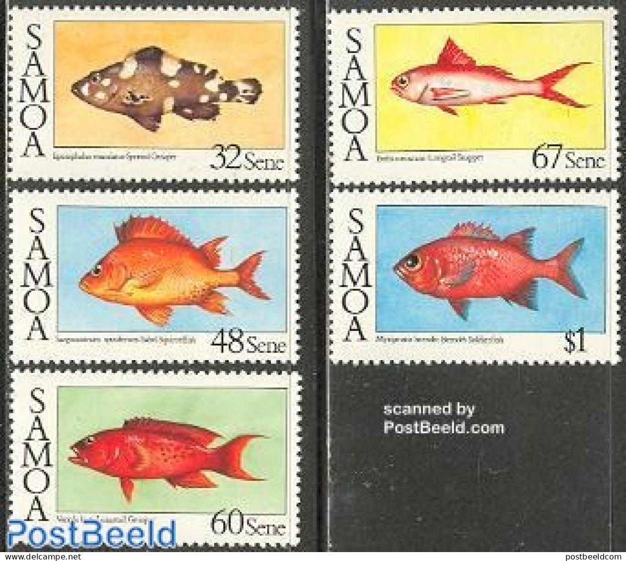 Samoa 1986 Fish 5v, Mint NH, Nature - Fish - Fishes