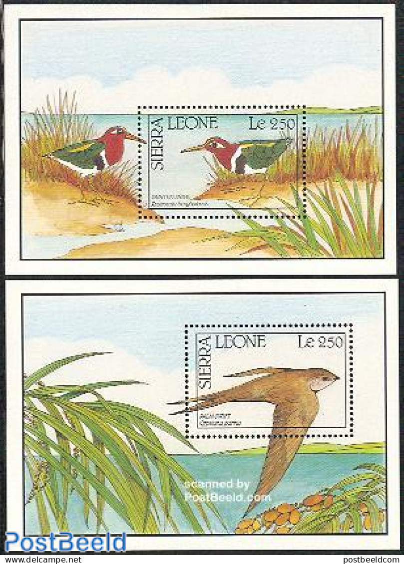 Sierra Leone 1990 Birds 2 S/s, Mint NH, Nature - Birds - Sonstige & Ohne Zuordnung