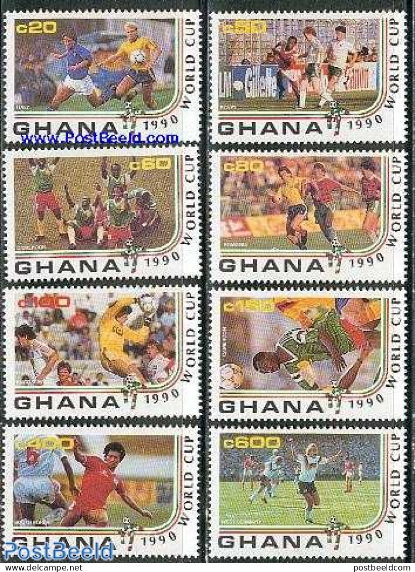 Ghana 1990 World Cup Football Italy 8v, Mint NH, Sport - Football - Other & Unclassified