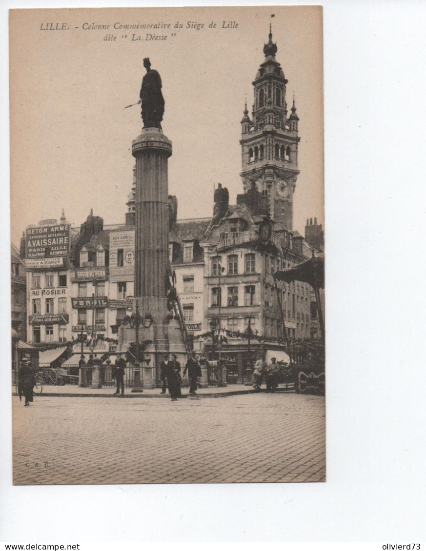 Cpa - 59 - Lille - Colonne Commémorative Du Siège De Lille -  A VOIR - Lille