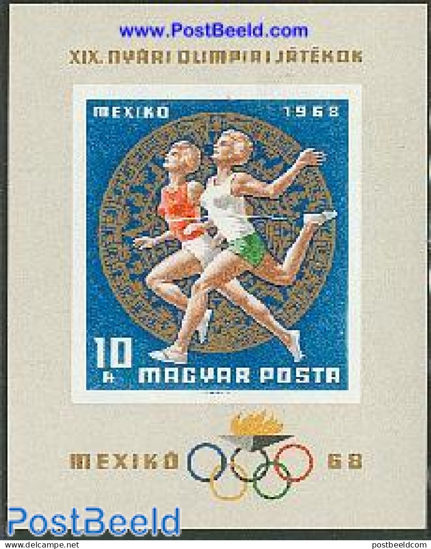 Hungary 1968 Olympic Games S/s Imperforated, Mint NH, Sport - Athletics - Olympic Games - Neufs