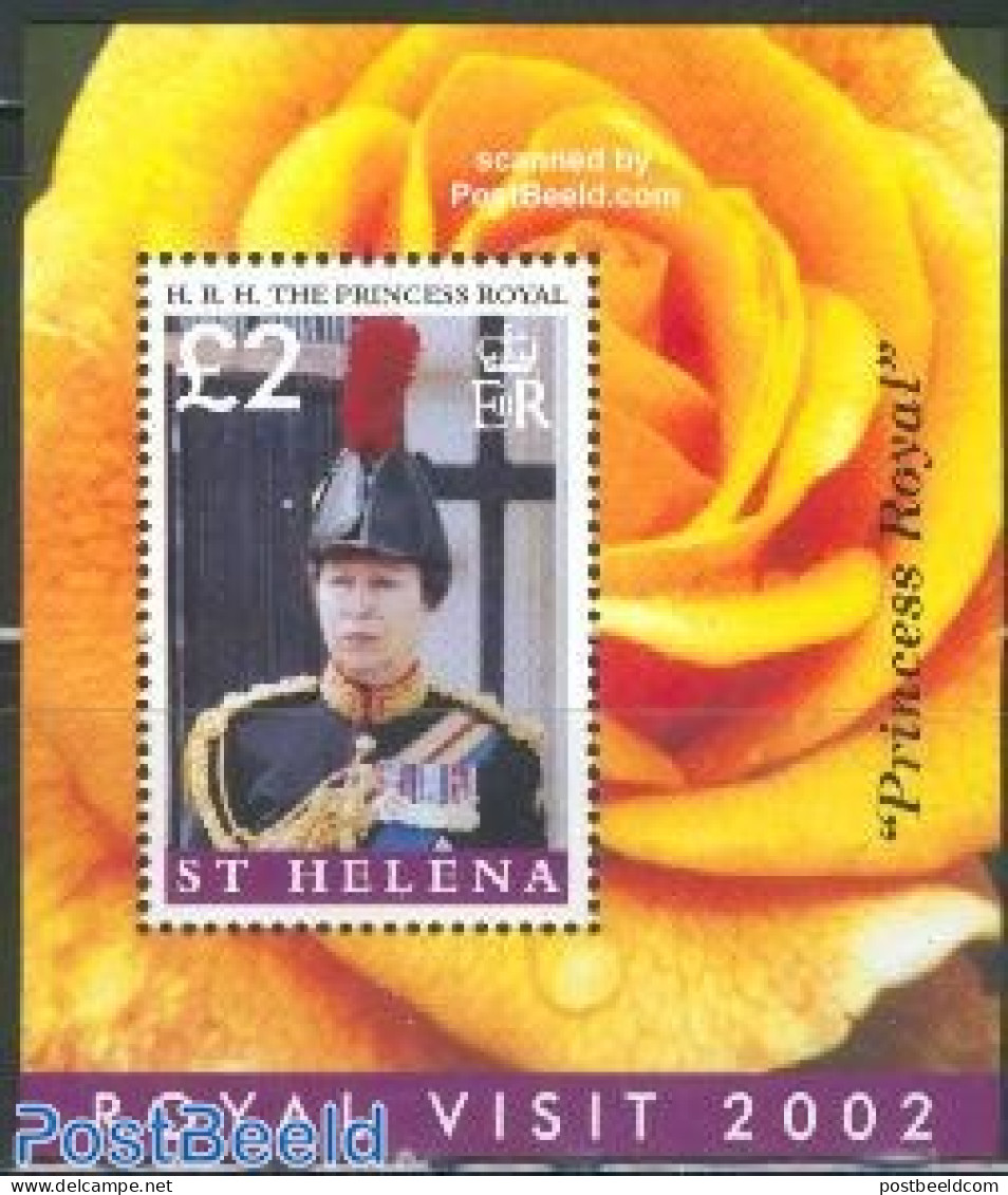 Saint Helena 2002 Royal Visit S/s, Mint NH, History - Kings & Queens (Royalty) - Königshäuser, Adel