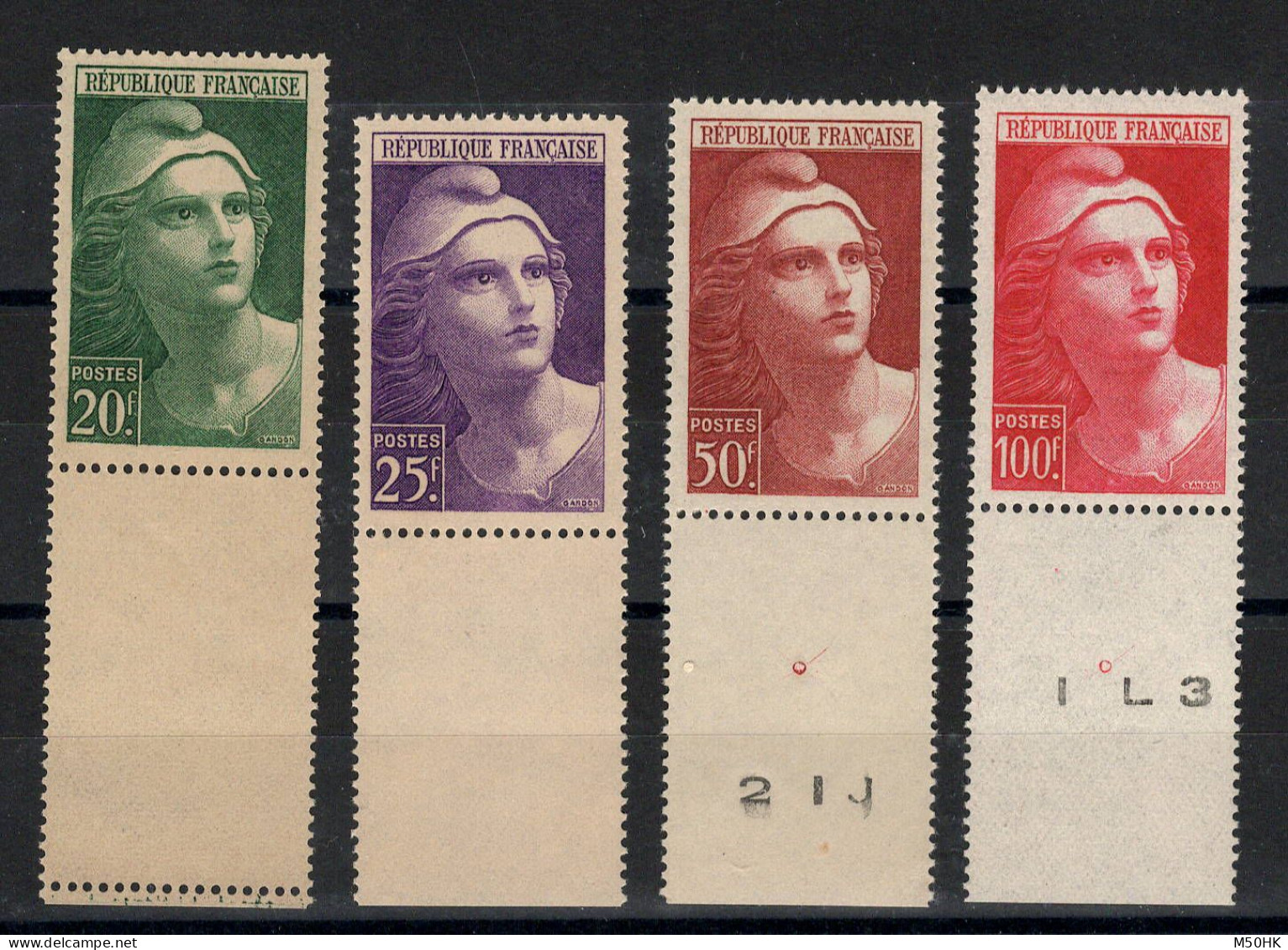 YV 730 à 733 N** MNH Luxe , Marianne De Gandon Grand Format Cote 23 Euros - Nuevos