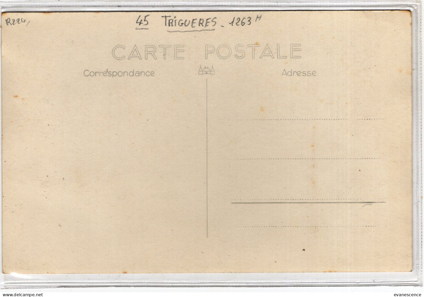 45 / Triguères : Carte-photo :  Café Grivot , Restaurant   ///  Ref. Mai 24 ///  N° 29.711 - Other & Unclassified