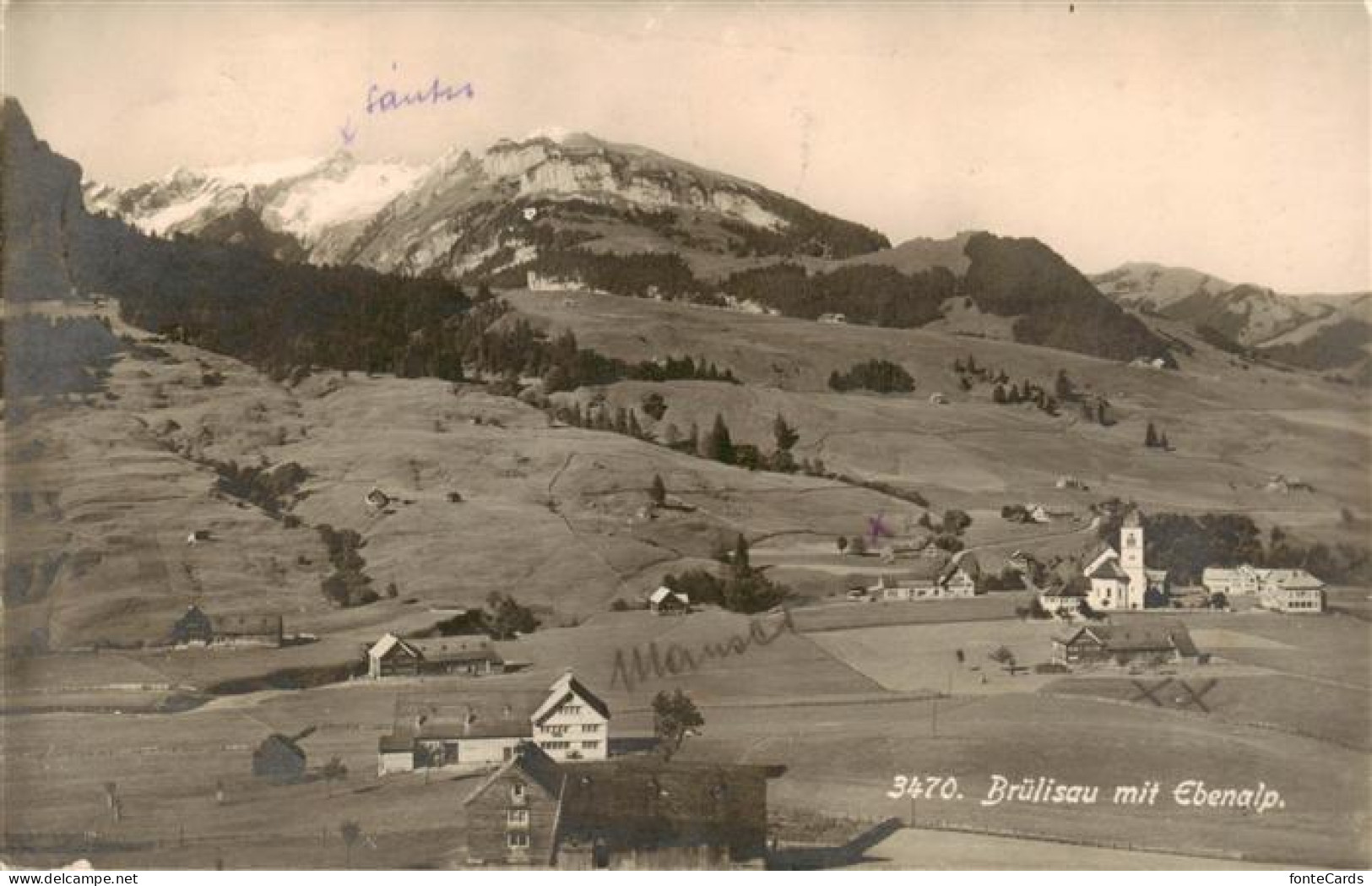 13915827 Bruelisau_IR Mit Ebenalp Militaerkarte - Autres & Non Classés