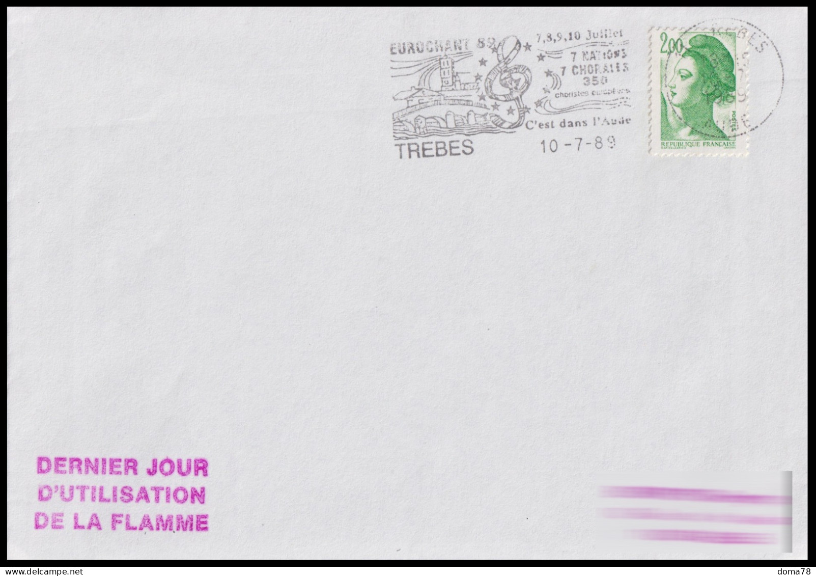 Dernier Jour - Trébes - Mechanical Postmarks (Advertisement)