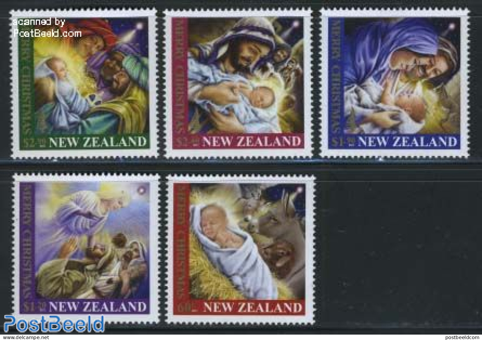 New Zealand 2011 Christmas 5v, Mint NH, Religion - Christmas - Nuevos