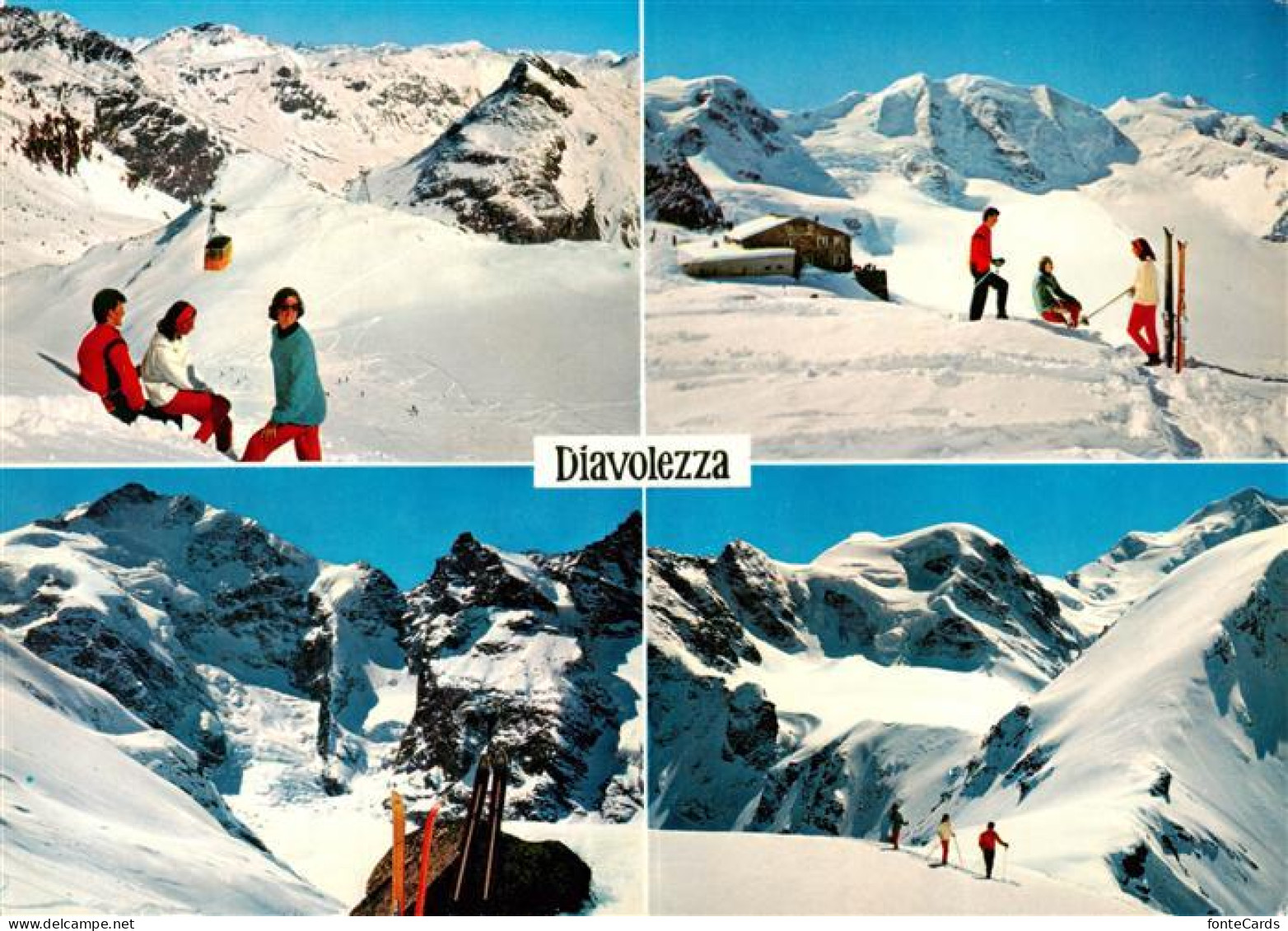 13915489 Diavolezza Diavolezzabahn Piz Bernina Diavolezza Huette Mit Piz Palue P - Other & Unclassified