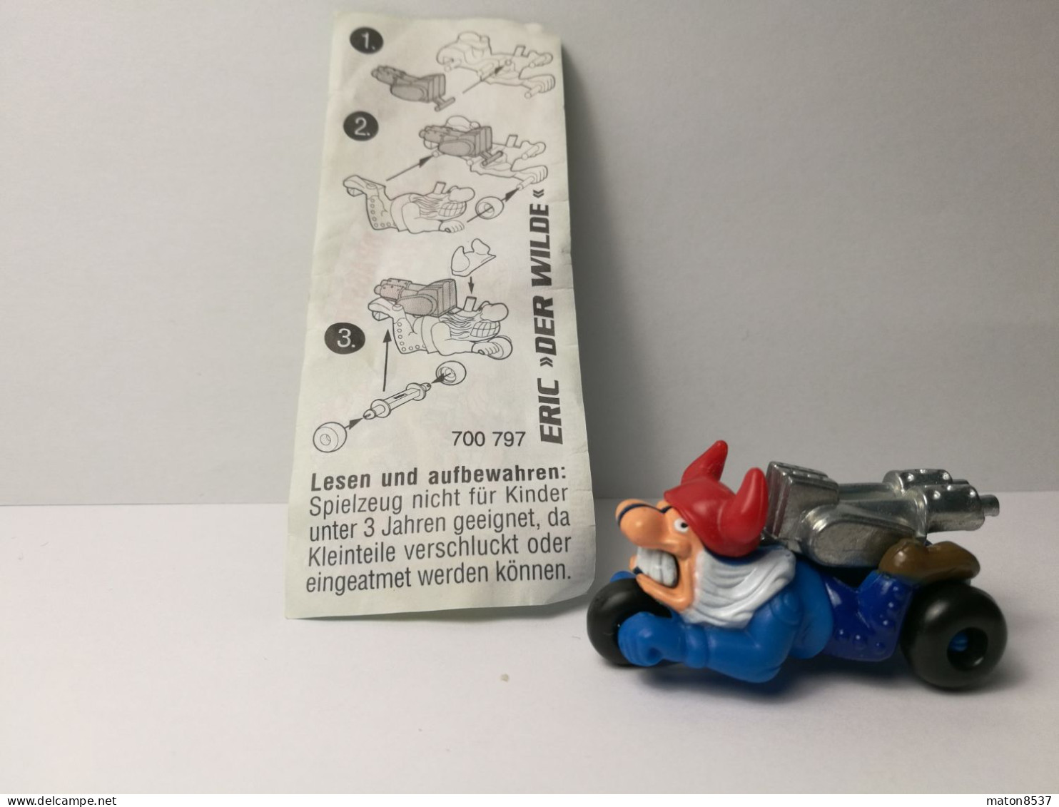Kinder : 700797   Dragster Racing 1996 - Eric Der Wilde + BPZ - Figurine In Metallo