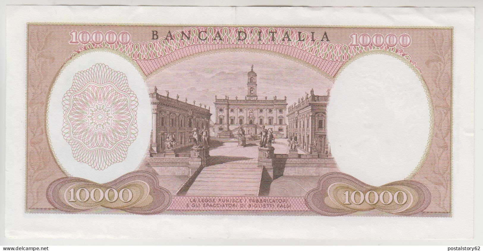 Rep. Italiana - Banca D'Italia Lire 10000 Michelangelo  - Dec. 27-11-1973 - Cons. Spl Non Trattata  Piega Al Centro - 10000 Liras