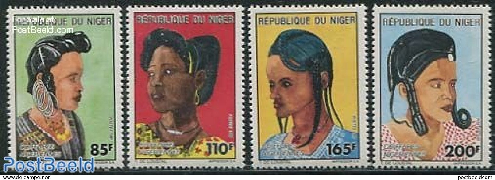 Niger 1991 Hair Dressing 4v, Mint NH, Various - Costumes - Costumes