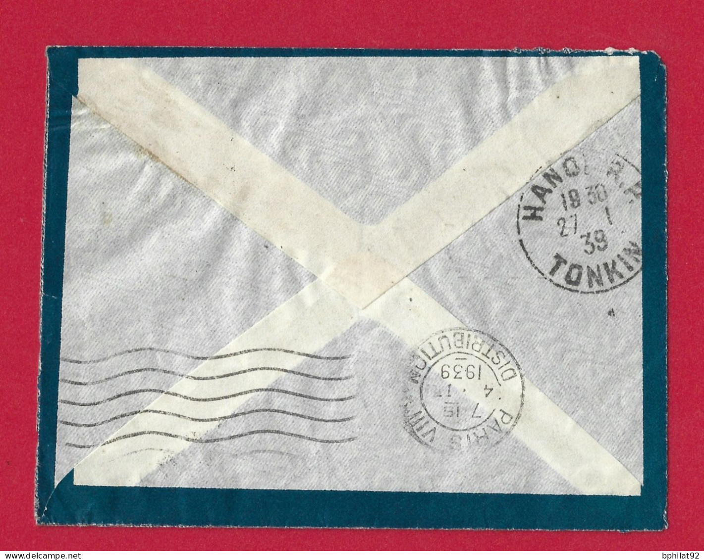 !!! INDOCHINE, ENTIER POSTAL PAR AVION DE HUE, ANNAM POUR PARIS DE JANVIER 1939 - Airmail