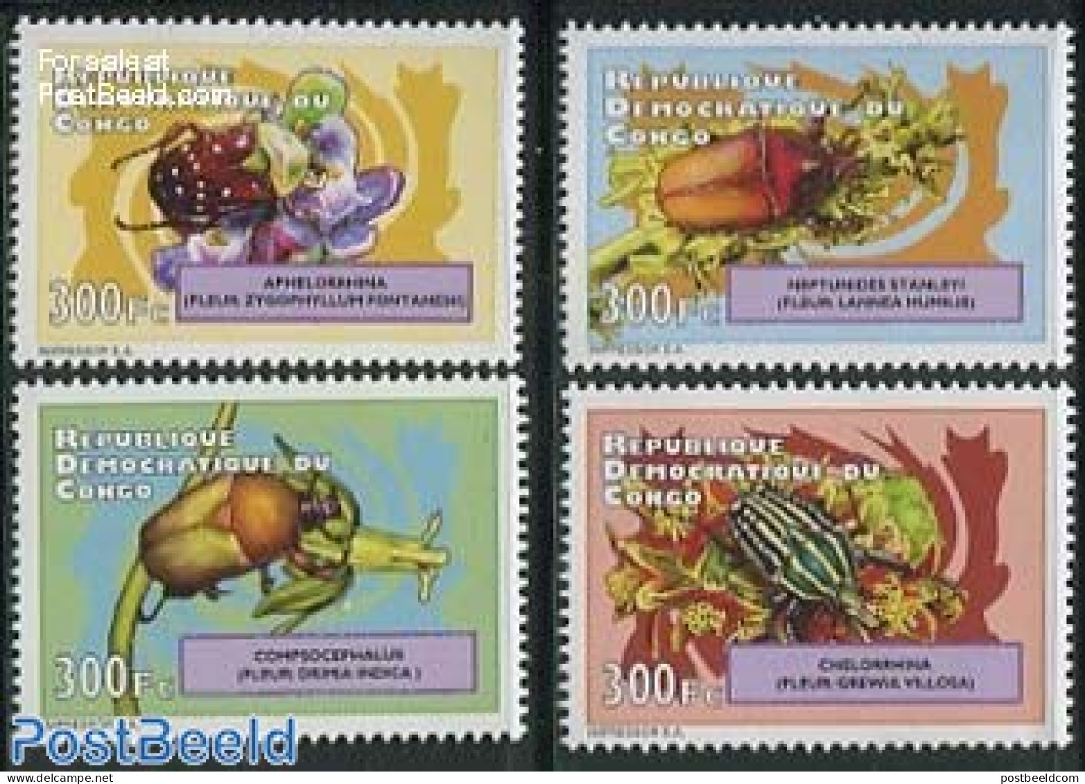 Congo Dem. Republic, (zaire) 2012 Insects 4v, Mint NH, Nature - Insects - Otros & Sin Clasificación