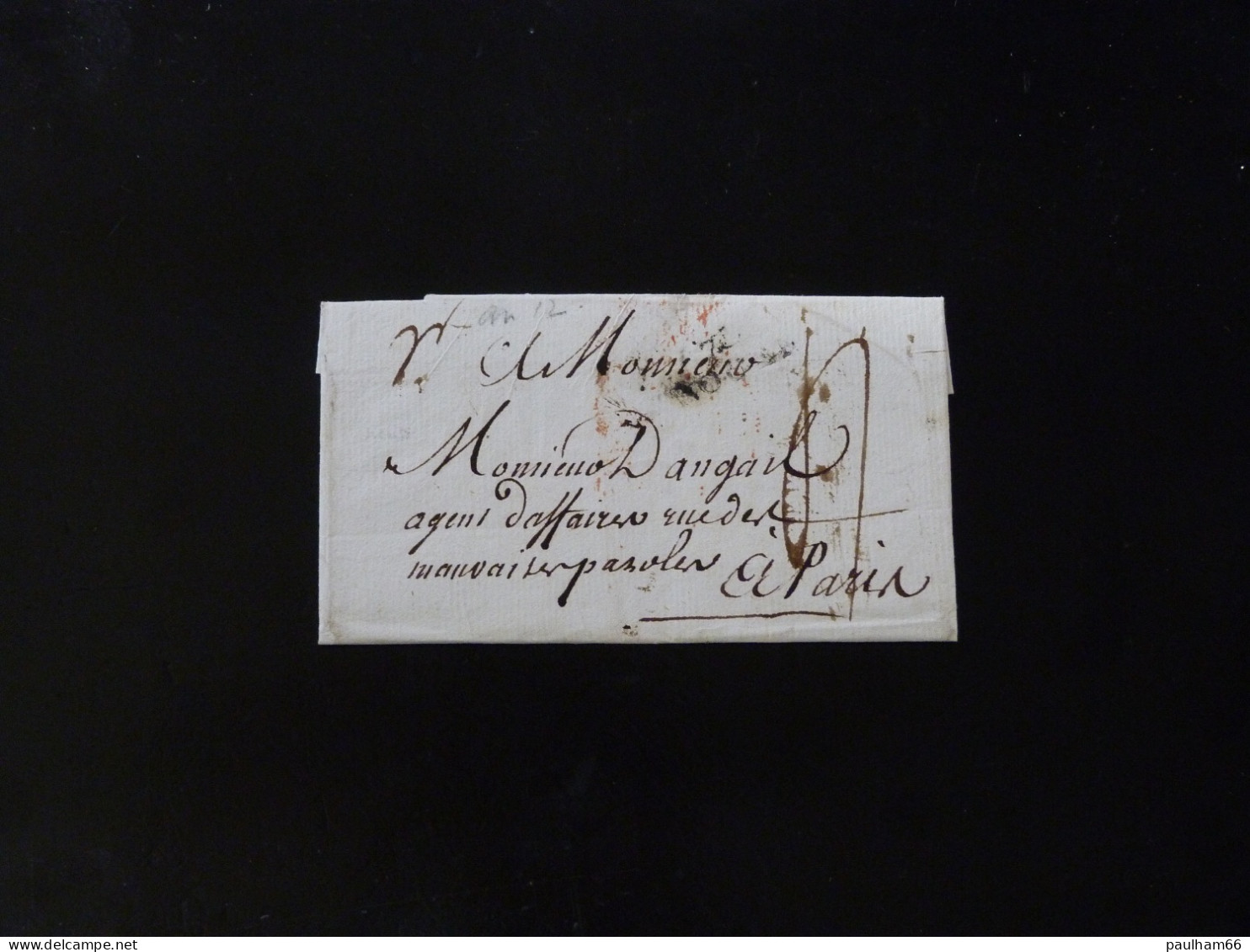 LETTRE  POUR PARIS   -  1804 -   AN 12 - 1801-1848: Voorlopers XIX