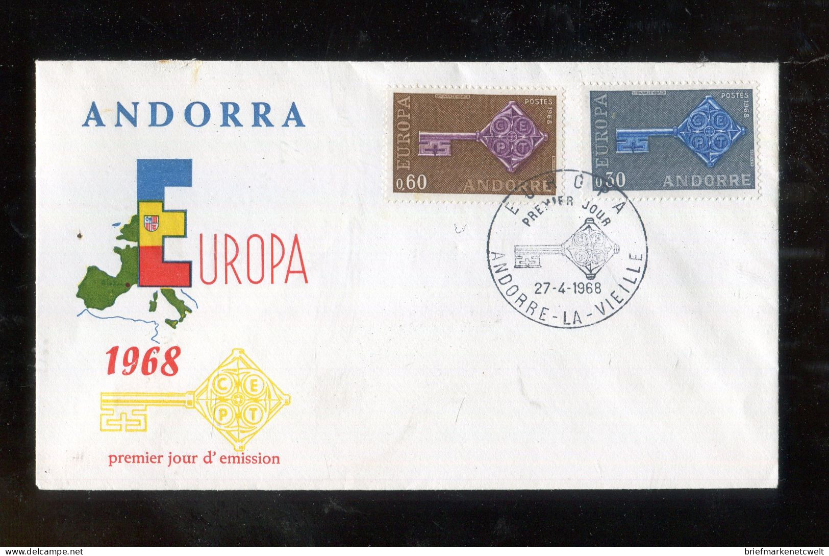 "ANDORRA (fr.)" 1986, Mi. 208/209 "CEPT" FDC (B2029) - FDC