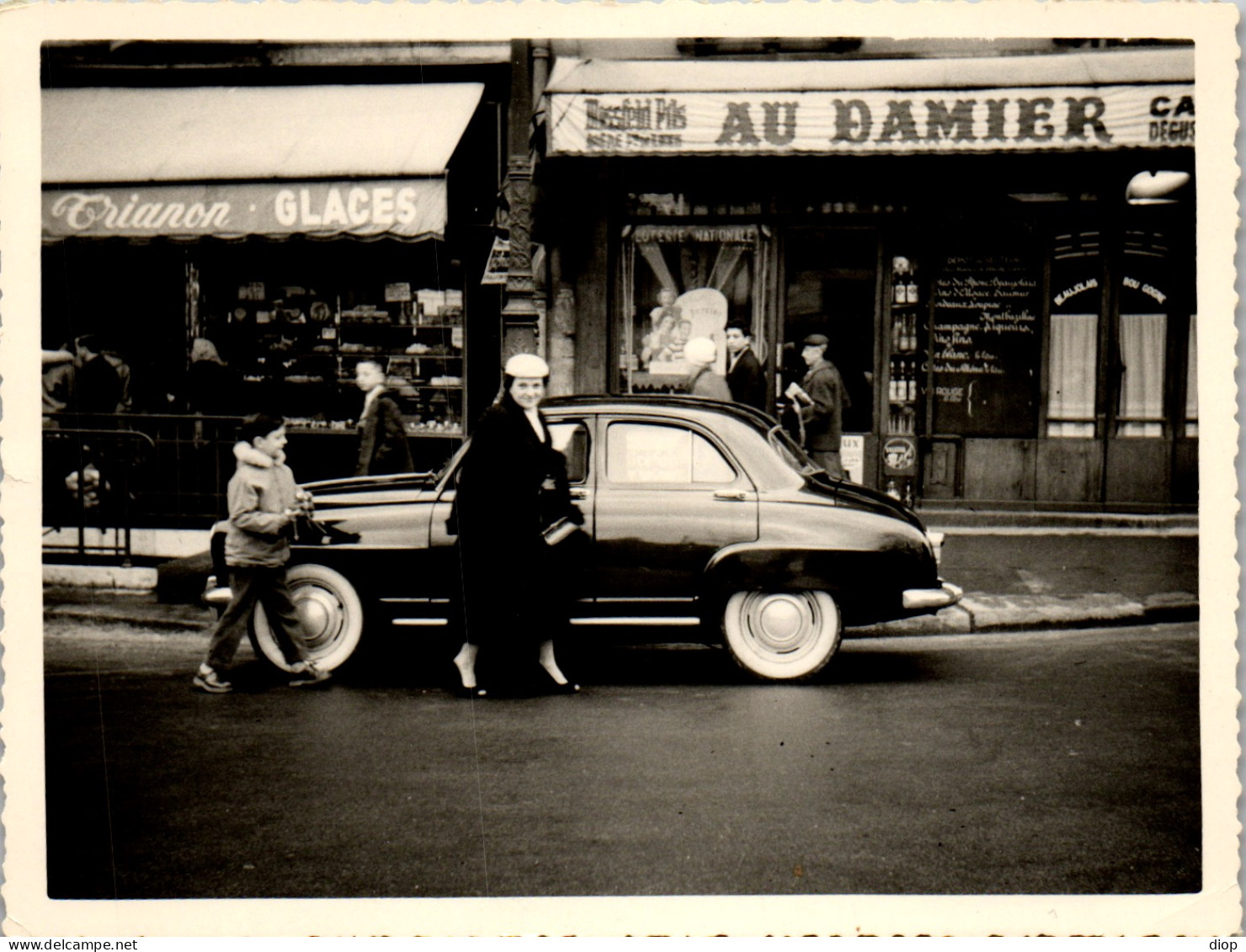 Photographie Photo Vintage Snapshot Amateur Automobile Voiture Auto Paris - Auto's