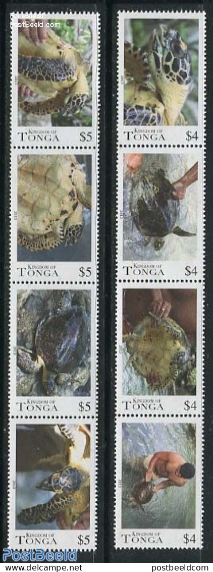 Tonga 2013 Turtles 8v (2x [:::]), Mint NH, Nature - Sonstige & Ohne Zuordnung