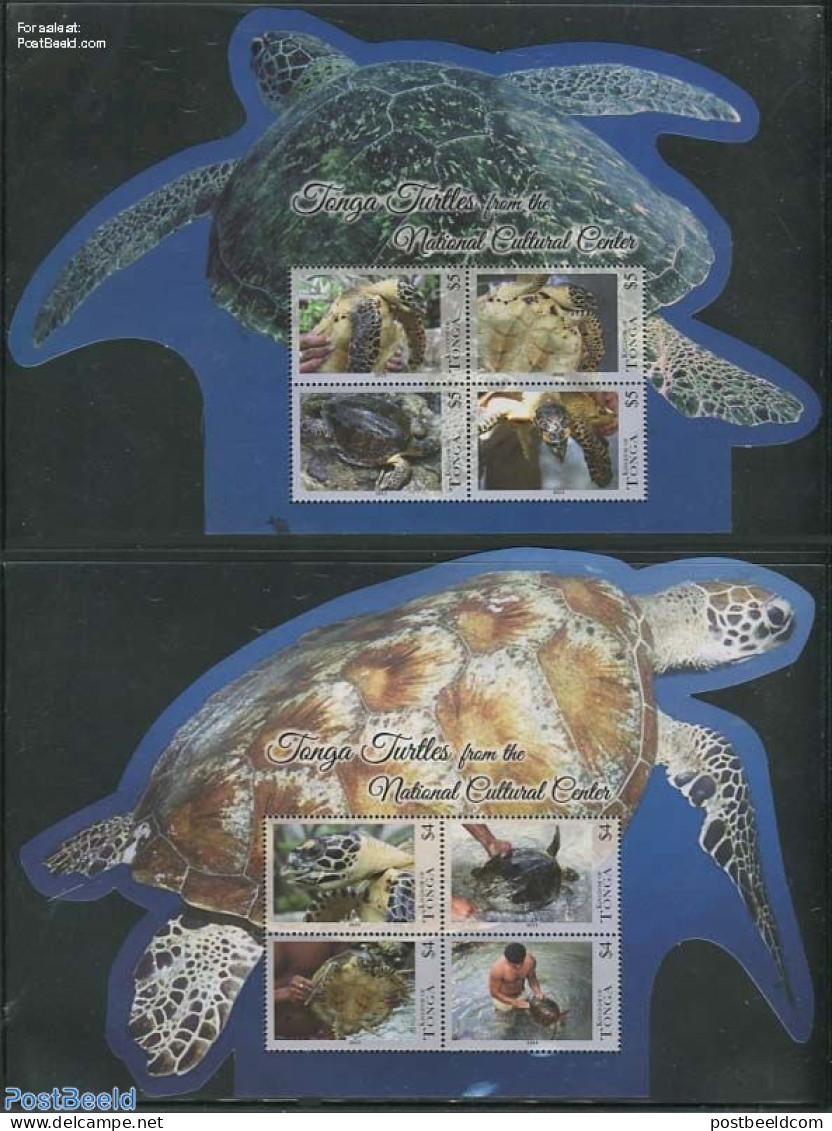 Tonga 2013 Turtles 2 S/s, Mint NH, Nature - Altri & Non Classificati