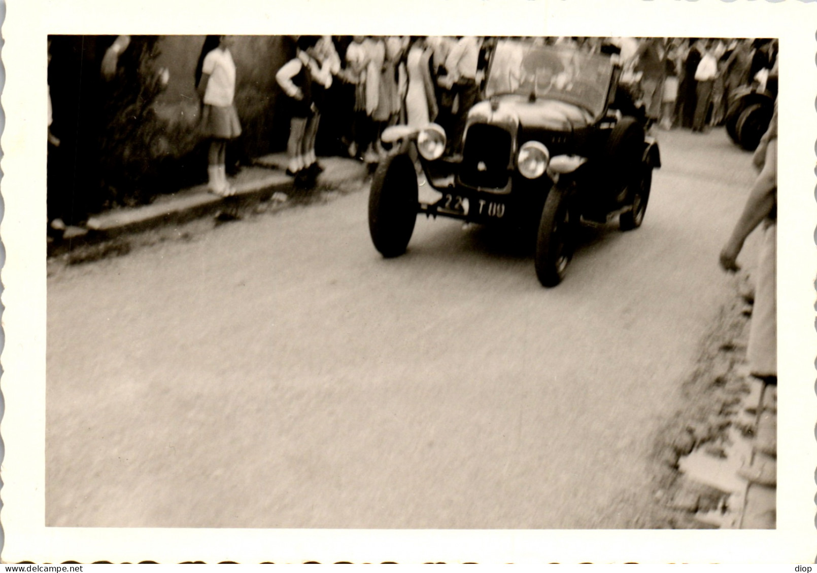 Photographie Photo Vintage Snapshot Amateur Automobile Voiture Auto Cabriolet  - Automobile