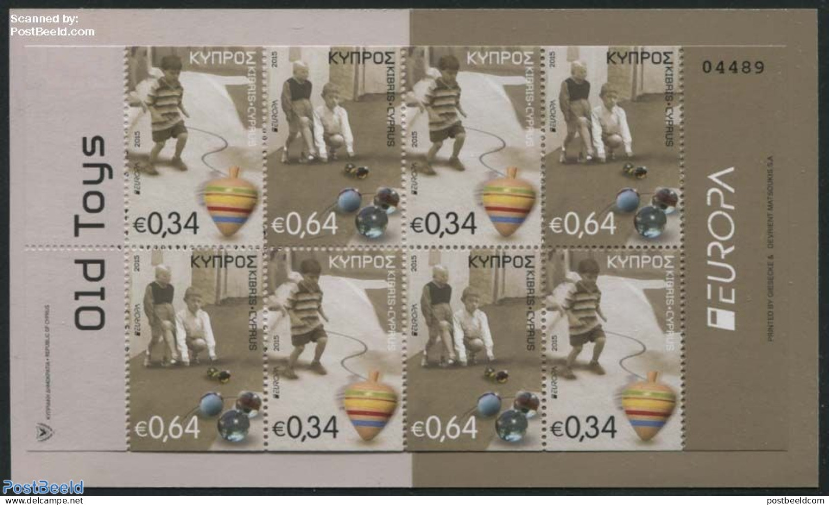 Cyprus 2015 Europa, Old Toys Booklet, Mint NH, History - Various - Europa (cept) - Stamp Booklets - Toys & Children's .. - Ongebruikt