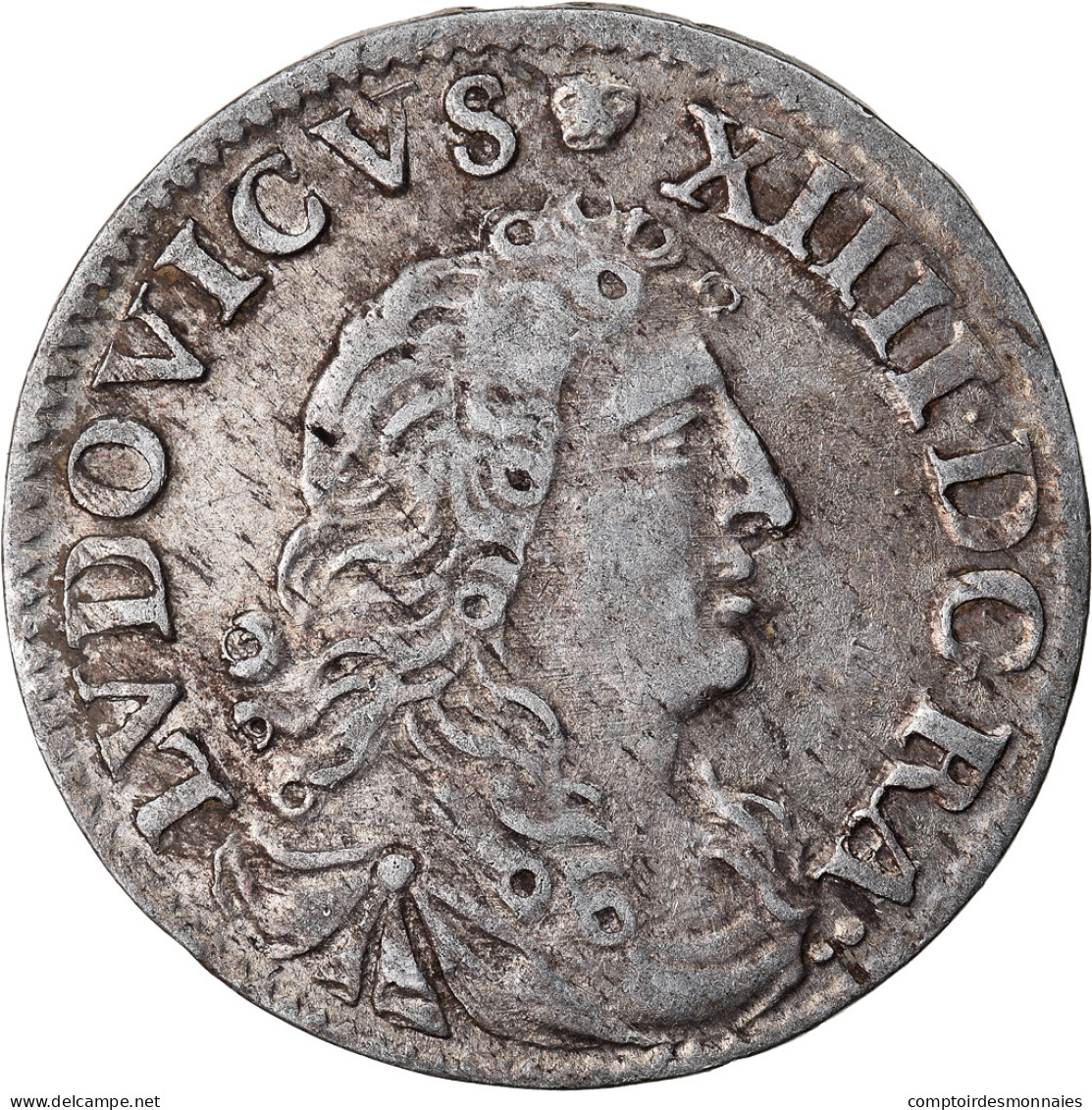 Monnaie, France, Louis XIV, 4 Sols Dits « des Traitants », 4 Sols, 1677 - 1643-1715 Ludwig XIV.