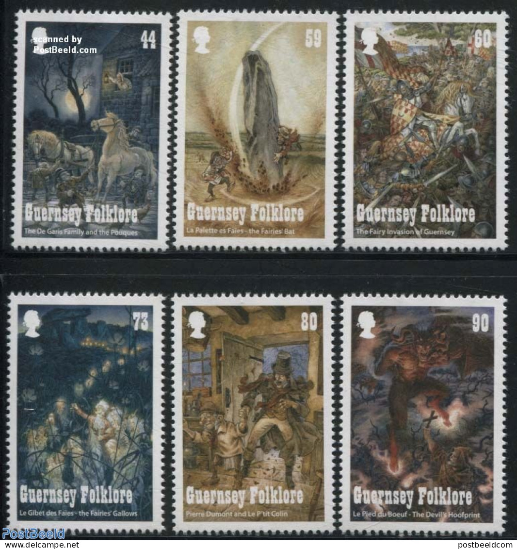 Guernsey 2017 Folklore 6v, Mint NH, Nature - Religion - Various - Horses - Religion - Folklore - Art - Fairytales - Cuentos, Fabulas Y Leyendas